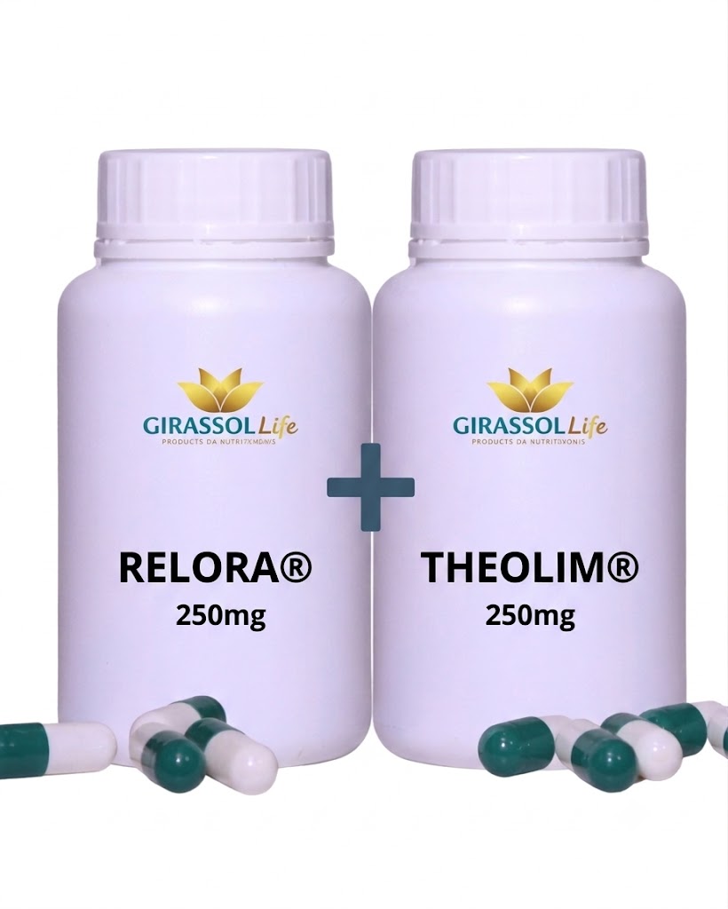 Combo Theolim™ 250mg + Relora® 250mg Girassol Life | Metabolismo e Controle Emocional Combo Theolim™ 250mg + Relora® 250mg Girassol Life | Metabolismo e Controle Emocional
