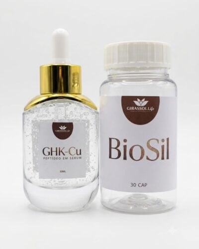 Combo BioSil® + GHK-Cu Sérum Girassol Life | Beleza de Dentro para Fora Combo BioSil® + GHK-Cu Sérum Girassol Life | Beleza de Dentro para Fora
