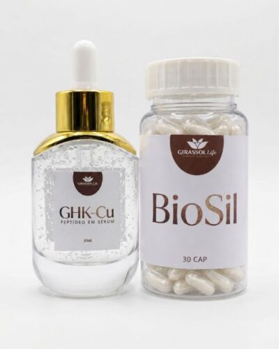Combo BioSil® + GHK-Cu Sérum Girassol Life | Beleza de Dentro para Fora